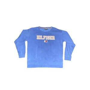 Tommy Hilfiger Sweatshirt Women’s Size Large Blue Crew Neck Pullover